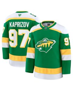 Youth Minnesota Wild #97 Kirill Kaprizov Green 2024-25 Alternate With A Patch Stitched Hockey Jersey