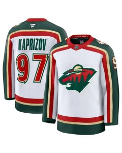 Youth Minnesota Wild #97 Kirill Kaprizov White 2025 25th Anniversary Stitched Hockey Jersey