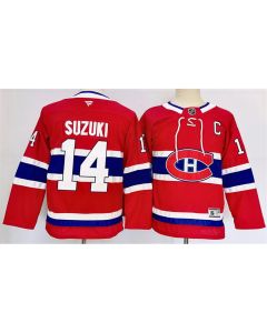 Youth Montreal Canadiens #14 Nick Suzuki Red 2024-25 Stitched Jersey