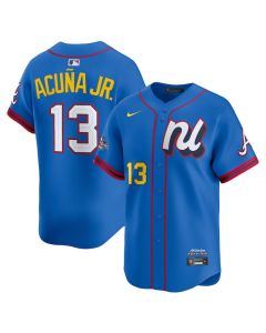 Youth National League #13 Ronald Acuna Jr. Blue 2025 All-Star Edition Limited Player Jersey