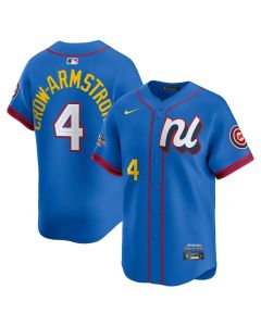 Youth National League #4 Pete Crow-Armstrong Blue 2025 All-Star Edition Limited Player Jersey