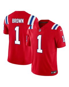 Youth New England Patriots #1 A.J. Brown Red Vapor F.U.S.E. Limited Jersey (Red Brown)