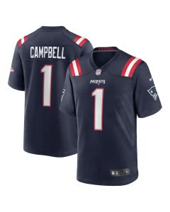 Youth New England Patriots #1 Will Campbell Navy 2025 NFL Draft First Round Pick Game Jersey (Navy)