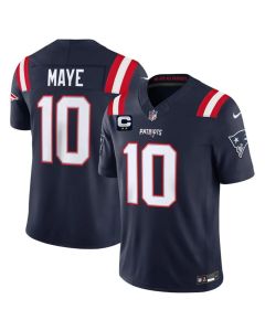 Youth New England Patriots #10 Drake Maye Navy 2026 2-Star C Pach Vapor F.U.S.E. Limited Jersey