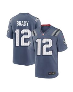 Youth New England Patriots #12 Tom Brady Blue Rivalries Collection Game Jersey (Blue)