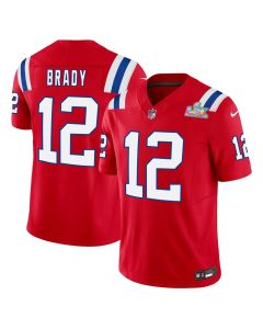 Youth New England Patriots #12 Tom Brady Red F.U.S.E. Vapor Limited Stitched Football Jersey (Red)