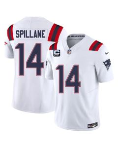 Youth New England Patriots #14 Robert Spillane White 2026 4-Star C Pach Vapor F.U.S.E. Limited Jersey (White)