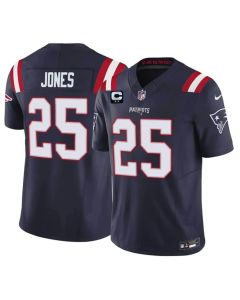 Youth New England Patriots #25 Marcus Jones Navy 2026 2-Star C Pach Vapor F.U.S.E. Limited Jersey (Navy)