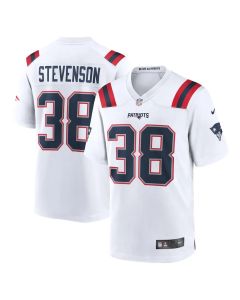 Youth New England Patriots #38 Rhamondre Stevenson White Game Player Jersey (White)