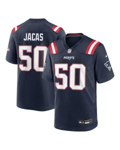 Youth New England Patriots #50 Gabe Jacas Navy 2026 NFL Draft Game Jersey (Navy)