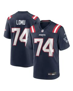 Youth New England Patriots #74 Caleb Lomu Navy 2026 NFL Draft Game Jersey (Navy)