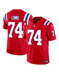Youth New England Patriots #74 Caleb Lomu Red 2026 NFL Draft Vapor F.U.S.E. Limited Jersey (Red)