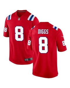 Youth New England Patriots #8 Stefon Diggs Red Game Jersey