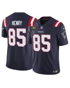 Youth New England Patriots #85 Hunter Henry Navy 2026 4-Star C Pach Vapor F.U.S.E. Limited Jersey (Navy)