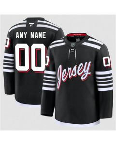 Youth New Jersey Devils Custom Black 2024-25 Alternate Stitched Hockey Jersey
