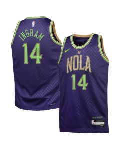Youth New Orleans Pelicans #14 Brandon Ingram Purple 2024/25 Swingman City Edition Player Jersey