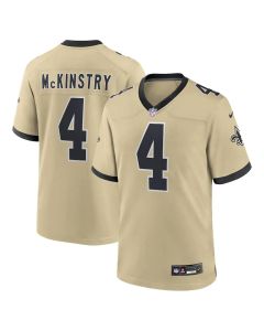 Youth New Orleans Saints #4 Ga'Quincy McKinstry Gold Gameday Golds Alternate Game Player Jersey (Gold)