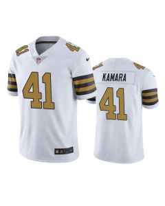 Youth New Orleans Saints #41 Alvin Kamara White Limited Rush Stitched NFL Jersey