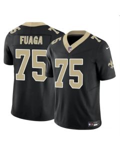 Youth New Orleans Saints #75 Taliese Fuaga Black 2024 Draft F.U.S.E Vapor Limited Stitched Football Jersey