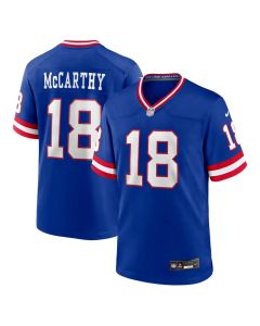 Youth New York Giants #18 J.J. McCarthy Nike Royal Alternate Legacy Game Jersey