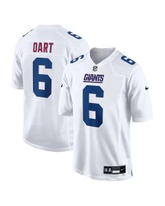 Youth New York Giants #6 Jaxson Dart Tundra White Fashion Game Jersey (White)