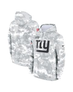 Youth New York Giants White/Gray 2024 Salute To Service Pullover Hoodie (White Gray)