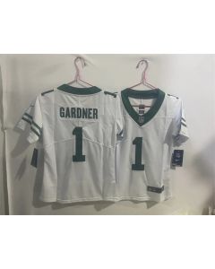 Youth New York Jets #1 Sauce Gardner White Throwback Vapor Untouchable Limited Stitched Jersey
