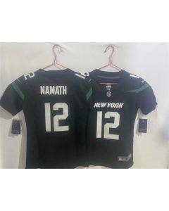 Youth New York Jets #12 Joe Namath Black Vapor Untouchable Limited Stitched Jersey