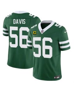 Youth New York Jets #56 Demario Davis Green 2025 4-Star C Patch Vapor F.U.S.E. Untouchable Limited Jersey