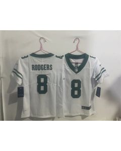 Youth New York Jets #8 Aaron Rodgers White Throwback Vapor Untouchable Limited Stitched Jersey