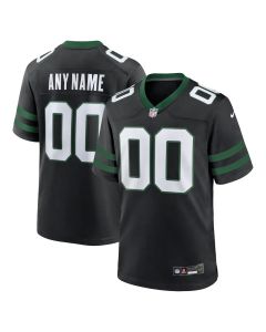 Youth New York Jets Nike Legacy Black Alternate Game Custom Jersey (Black)