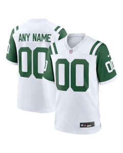 Youth New York Jets Nike White Classic Alternate Replica Game Custom Jersey (White)