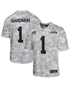 Youth New York Jets Sauce Gardner Arctic Camo 2024 Salute to Service Game Jersey (Camo)