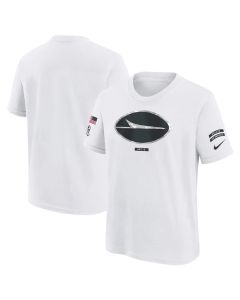 Youth New York Jets White 2024 Salute To Service T-Shirt (White)