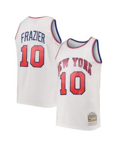 Youth New York Knicks #10 Walt Frazier White Stitched Basketball Jersey (White)