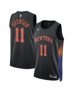 Youth New York Knicks #11 Jalen Brunson Black 2025/26 Statement Edition Jersey (Black)