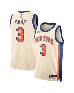 Youth New York Knicks #3 Josh Hart Nike Cream 2025/26 Swingman City Edition Jersey (Cream)
