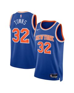 Youth New York Knicks #32 Karl-Anthony Towns Nike Blue Swingman Icon Edition Jersey (Blue)