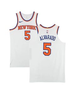 Youth New York Knicks #5 Jose Alvarado White Stitched Basketball Jersey (White)