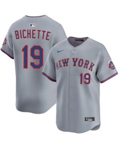 Youth New York Mets #19 Bo Bichette Grey Road Limited Jersey