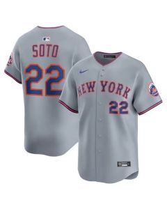 Youth New York Mets #22 Juan Soto Gray Limited Stitched Baseball Jersey