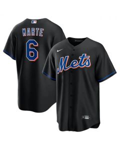 Youth New York Mets #6 Starling Marte Black Cool Base Stitched Jersey