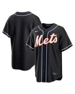 Youth New York Mets Fashion Replica Black Out Jersey