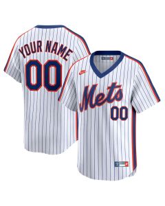 Youth New York Mets White Cooperstown Collection Limited Custom Jersey