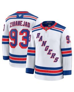 Youth New York Rangers #93 Mika Zibanejad White Away Jersey