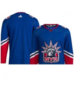 Youth New York Rangers Blank Blue 2022-23 Reverse Retro Stitched Jersey
