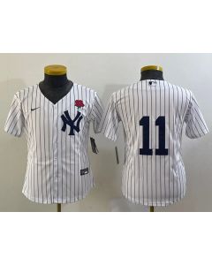 Youth New York Yankees #11 Anthony Volpe White Cool Base Stitched Baseball Jersey (Style 2)