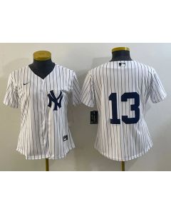 Youth New York Yankees #13 Alex Rodriguez White Cool Base Stitched Baseball Jersey