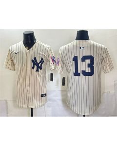 Youth New York Yankees #13 Jazz Chisholm Jr. Cream 2026 Field of Dreams Stadium Baseball Jersey