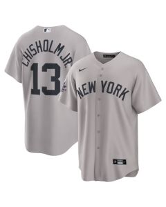 Youth New York Yankees #13 Jazz Chisholm Jr. Gray 2025 MLB All-Star Game Road Replica Player Jersey